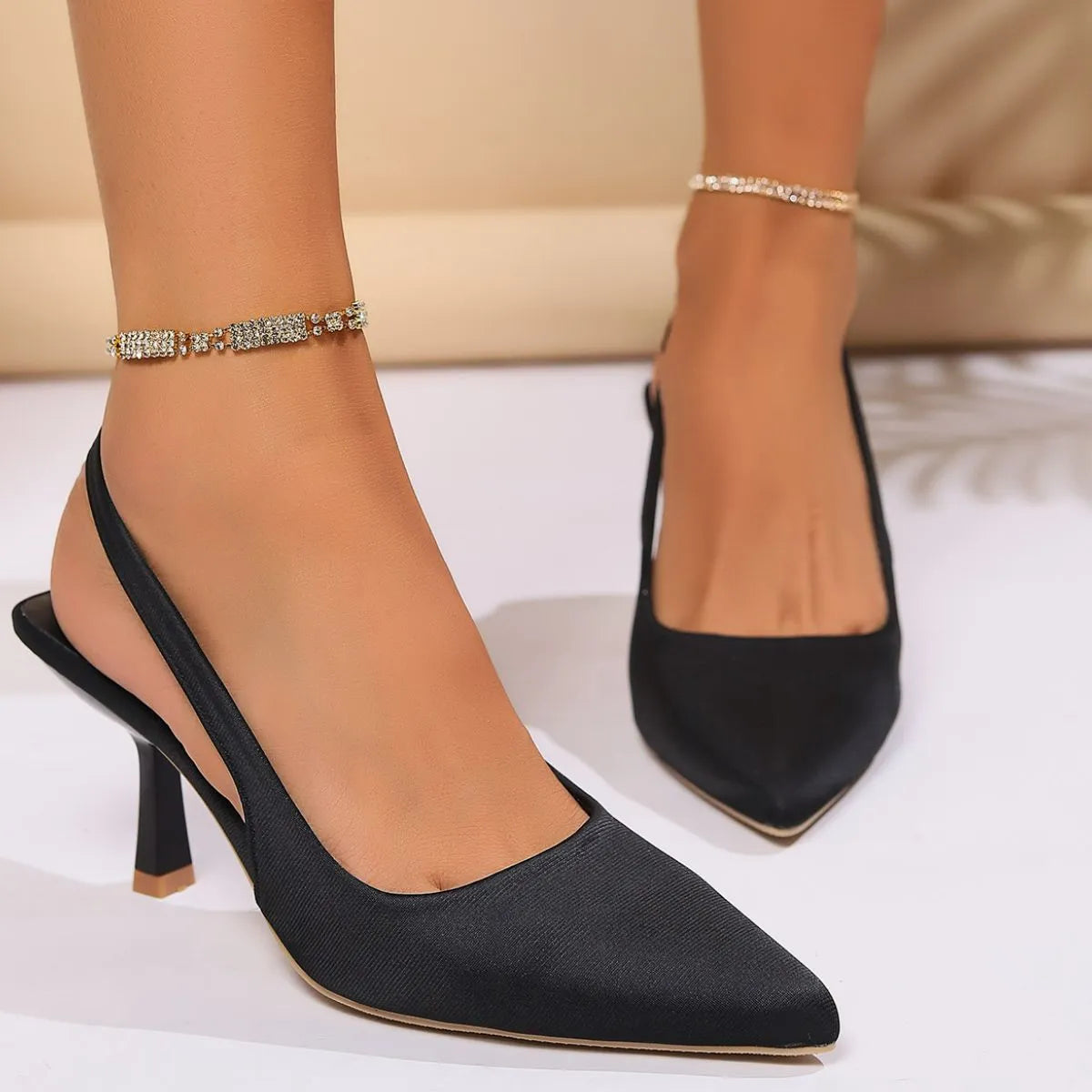 Point Toe Stiletto Pumps | Daverri Fashions