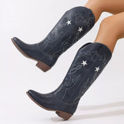 Western Star Embroidered Cowboy Boots | Boots Daverri Fashions