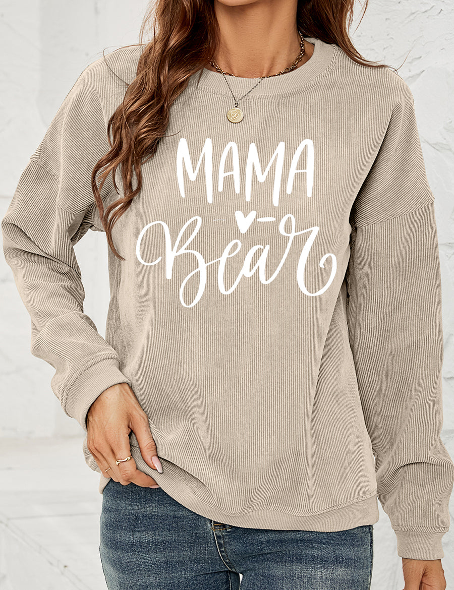 MAMA Graphic Round Neck Sweatshirt | Sweatshirts Daverri Fashions