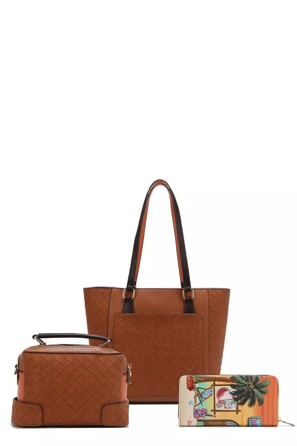 Sun and Sand 3 Piece Bag Set | Totes Daverri Fashions