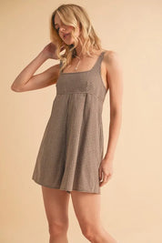 Aemi+Co Plaid Square Neck Romper | Daverri Fashions