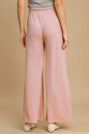 Umgee Elastic Waist Wide Leg Knit Pants | Daverri Fashions
