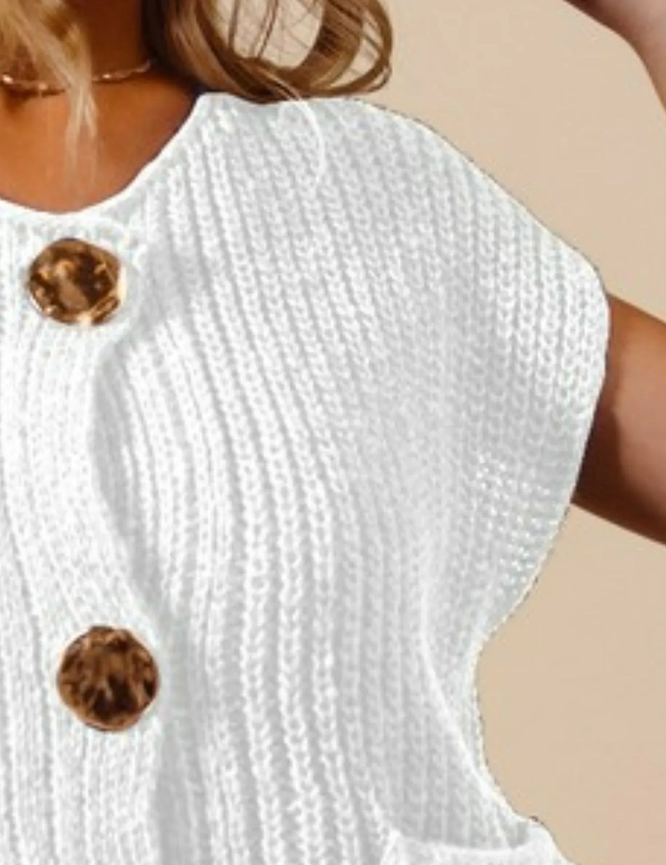 SO ME Big Metal Button Front Sweater Vest | Sweaters Daverri Fashions