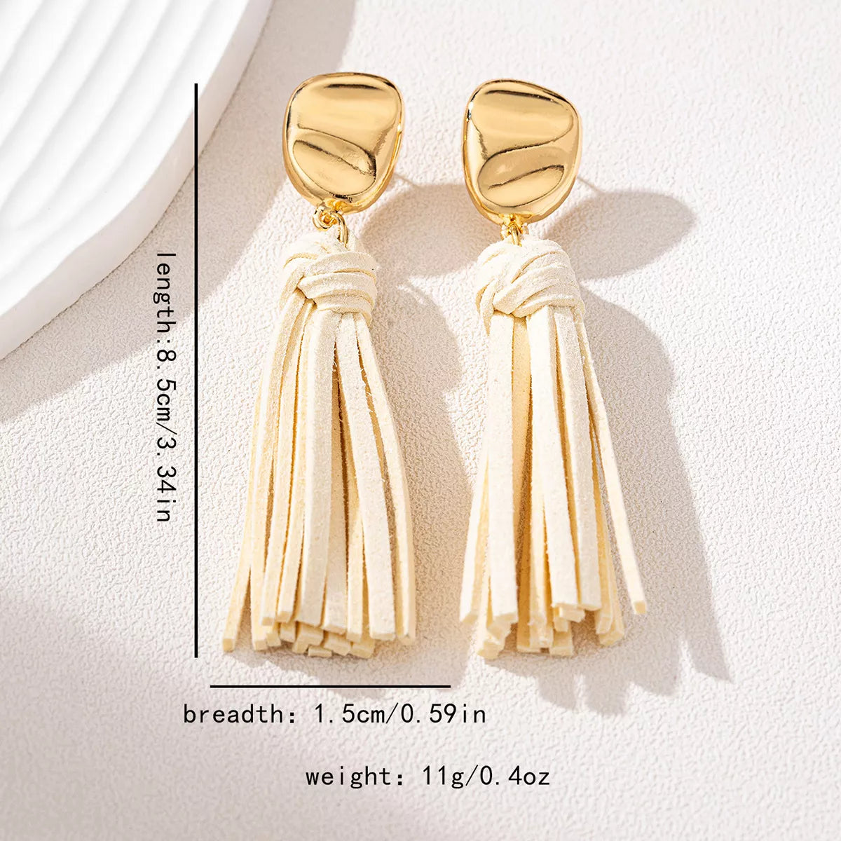 18K Gold-Plated Tassel Earrings | Earrings Daverri Fashions