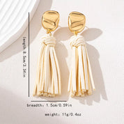 18K Gold-Plated Tassel Earrings | Earrings Daverri Fashions