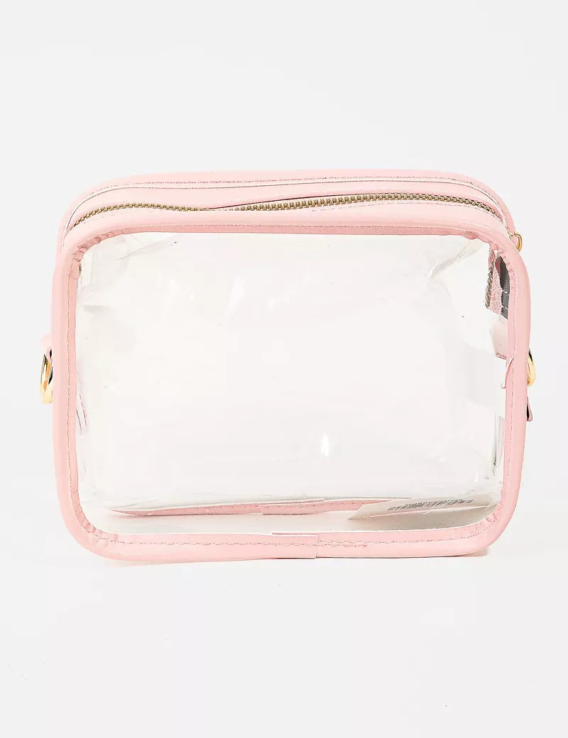PVC Clear Rectangular Crossbody Bag | Handbags Daverri Fashions