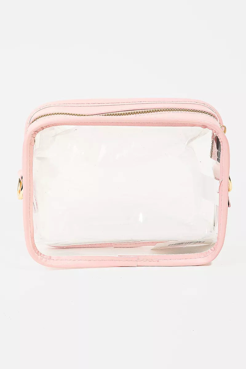 PVC Clear Rectangular Crossbody Bag | Handbags Daverri Fashions
