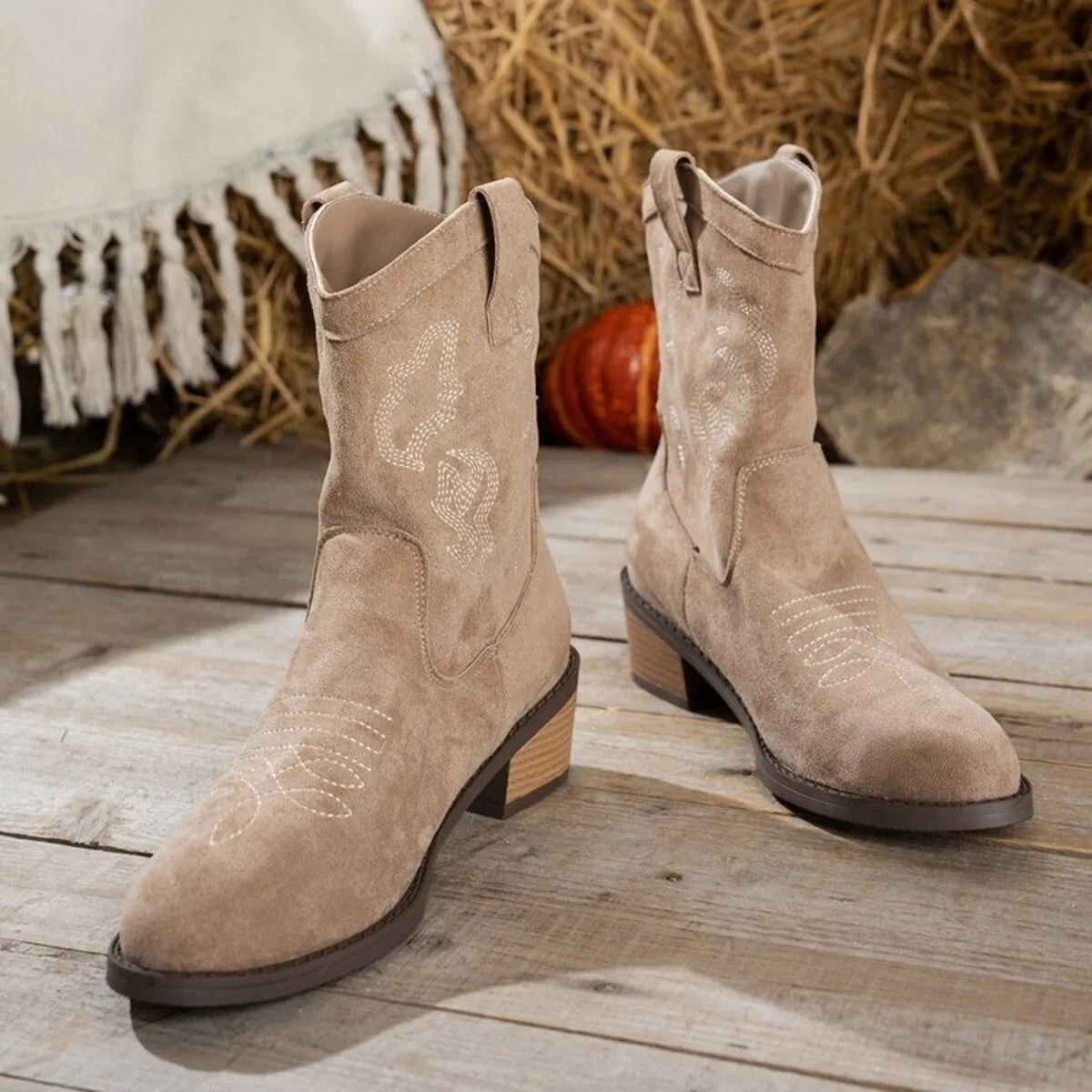 Cowboy Block Heels Boots | Boots Daverri Fashions