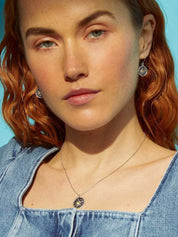 Alloy Inlaid Zircon Sun & Moon Necklace | Necklaces Daverri Fashions