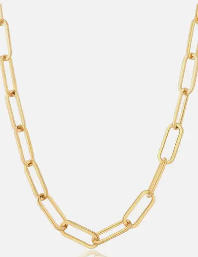Gold One Size Thick Clip Chain Necklace | Necklaces Daverri Fashions