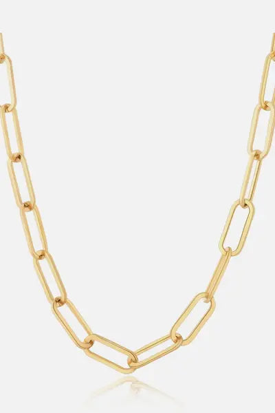Gold One Size Thick Clip Chain Necklace | Necklaces Daverri Fashions