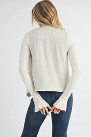 Aemi + Co Heart Rivet Detail Suede Vest Coat | Vest Jackets Daverri Fashions