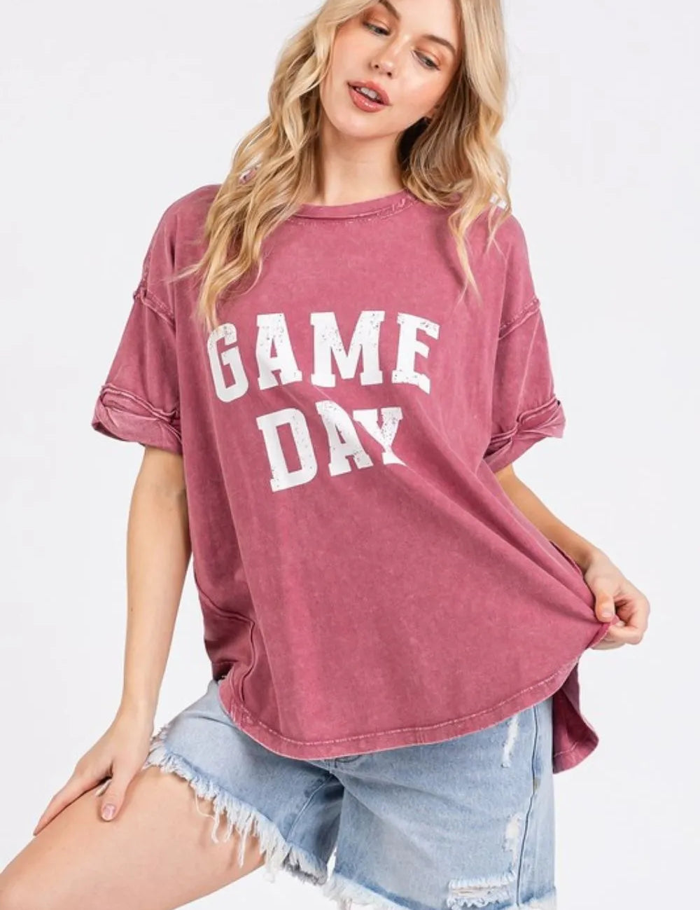 Mittoshop GAME DAY Round Neck Short Sleeve T-Shirt | T-Shirts Daverri Fashions