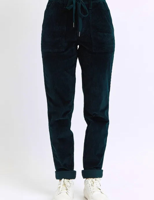 Judy Blue Full Size High Waist Corduroy Cuffed Jogger Plus Size | Daverri Fashions