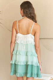 ADORA Swiss Dot Ruffled Tiered Mini Dress | Mini Dresses Daverri Fashions