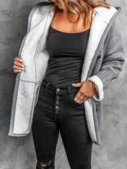 Full Size Cozy Sherpa Lined Toggle Coat with Hood Plus Size | Coats Daverri Fashions