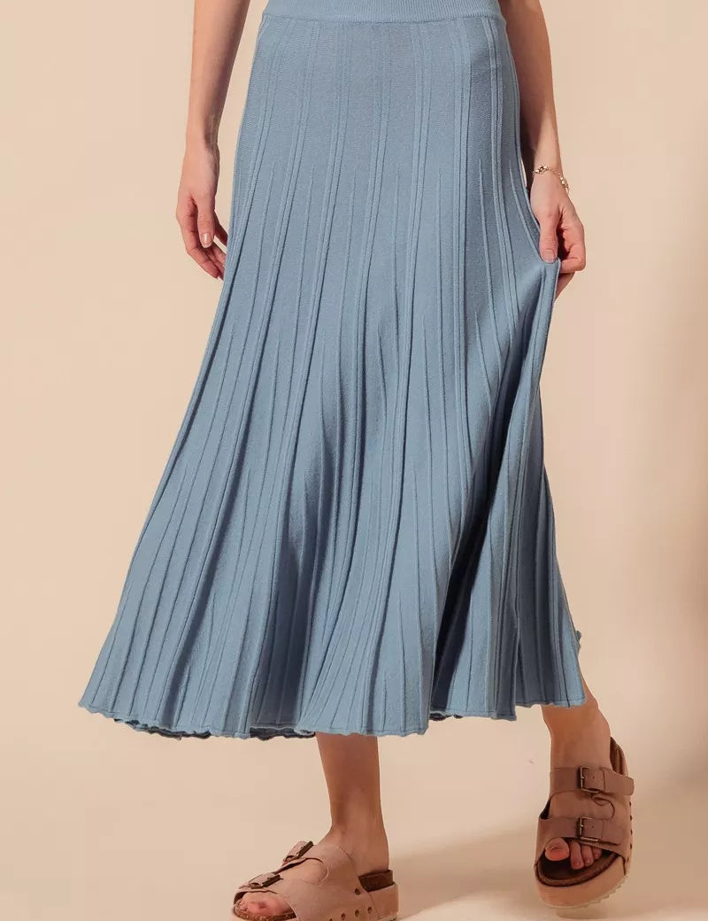 SO ME A Line Knitted Sweater Midi Length Skirt | Skirts Daverri Fashions