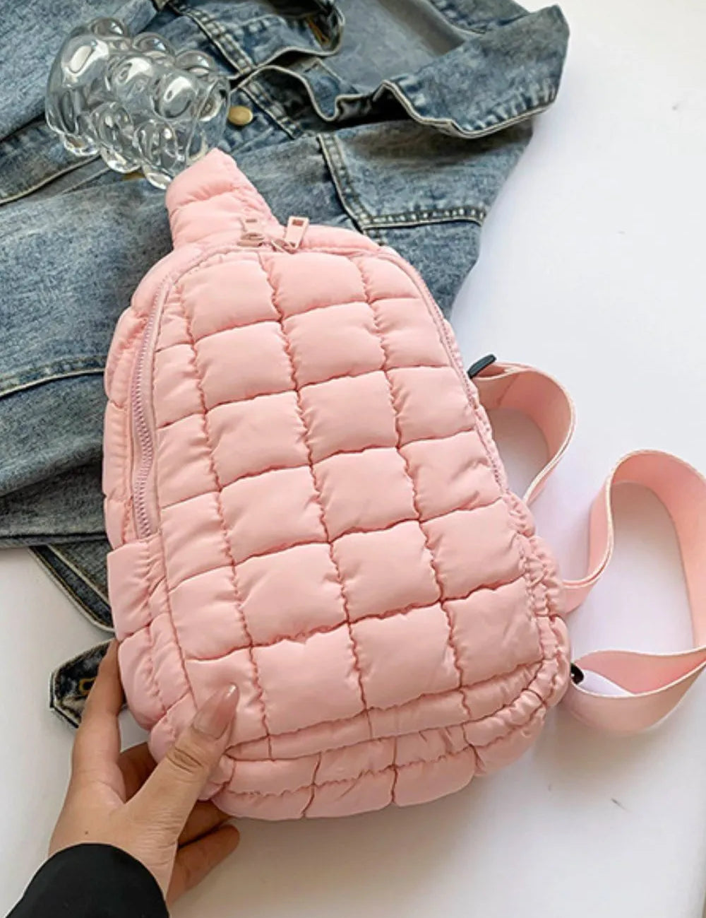 Quilted Nylon Crossbody Bag | Cross Body Bags Daverri Fashions