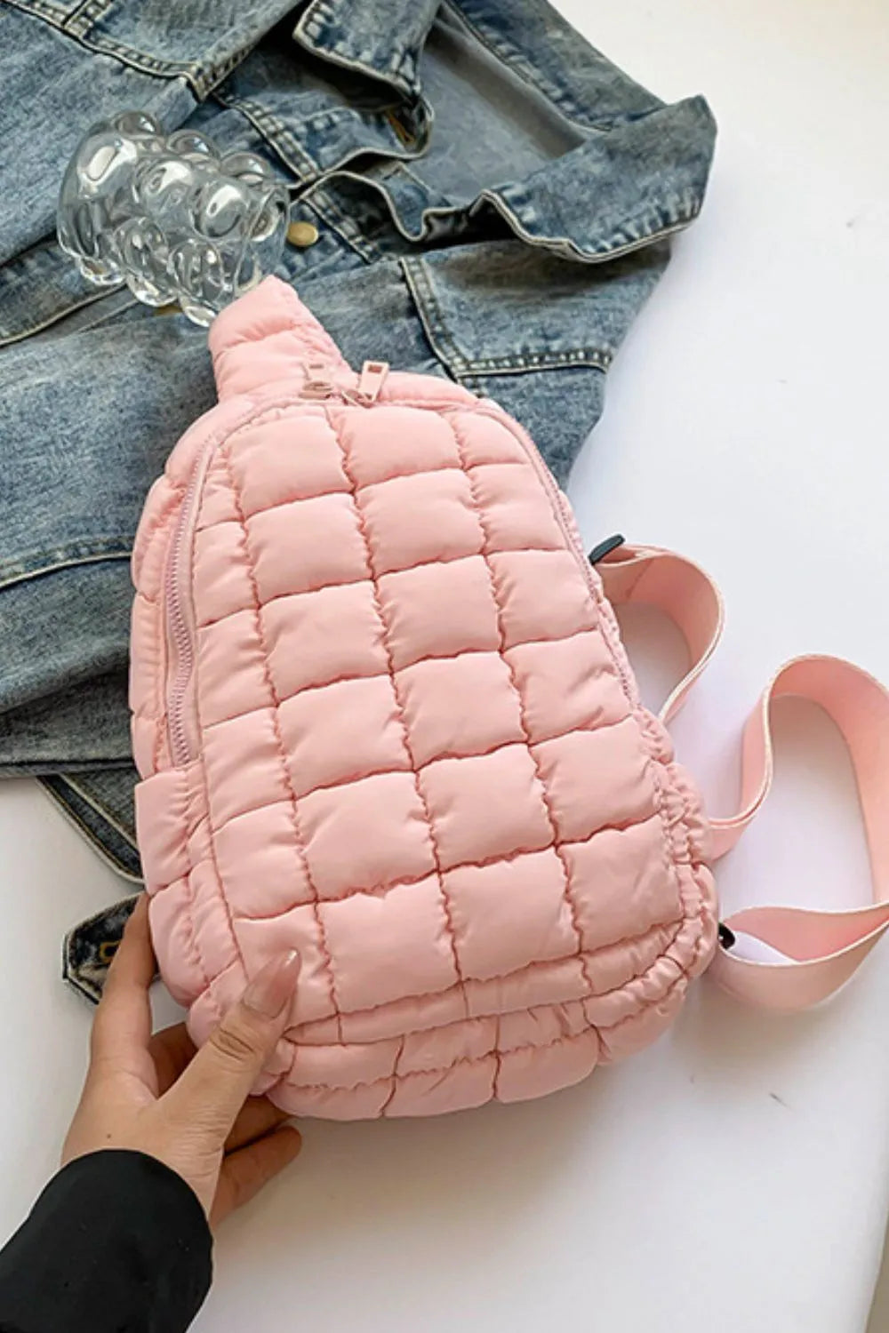 Quilted Nylon Crossbody Bag | Cross Body Bags Daverri Fashions