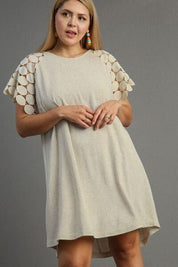 Umgee Round Neck Mini Dress Plus Size | Mini Dresses Daverri Fashions