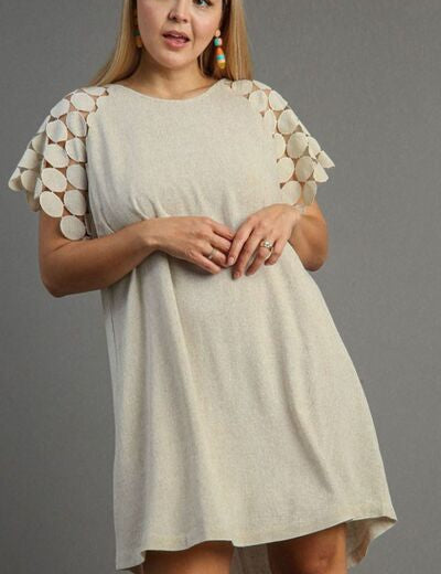 Umgee Round Neck Mini Dress Plus Size | Mini Dresses Daverri Fashions