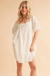 Aemi + Co Square Neck Babydoll Dress with Pockets | Daverri Fashions