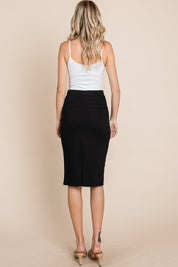 BOMBOM Elastic Waist Pencil Skirt | Daverri Fashions