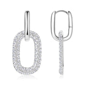 2.16 Carat Moissanite 925 Sterling Silver Earrings | Sterling Silver Earrings Daverri Fashions
