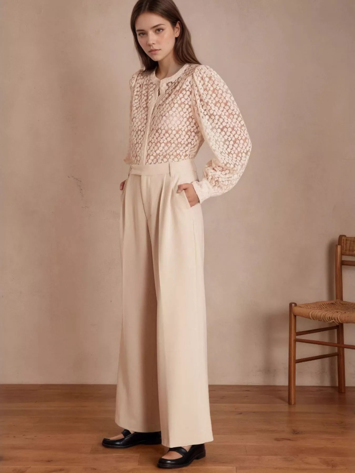 Lace Long Sleeve Shirt | Shirts Daverri Fashions