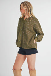Aemi + Co Floral Button Up Hooded Jacket | Jackets Daverri Fashions