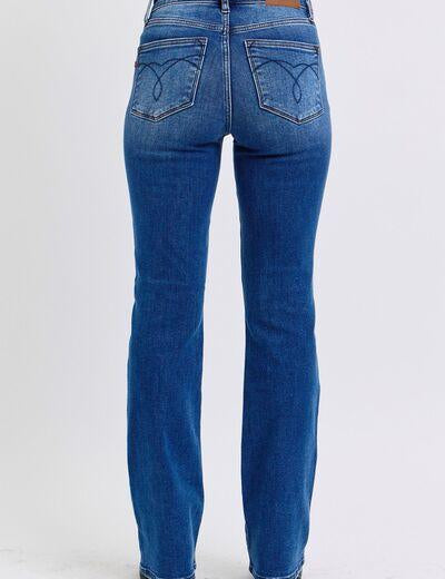 Judy Blue Mid-Rise Bootcut Jeans with Thermal Lining | Jeans Daverri Fashions
