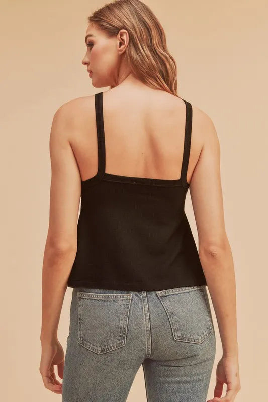 Aemi + Co Lightweight Ribbed Tank | Daverri Fashions