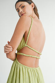 MABLE Cutout Waist Backless Maxi Dress | Daverri Fashions
