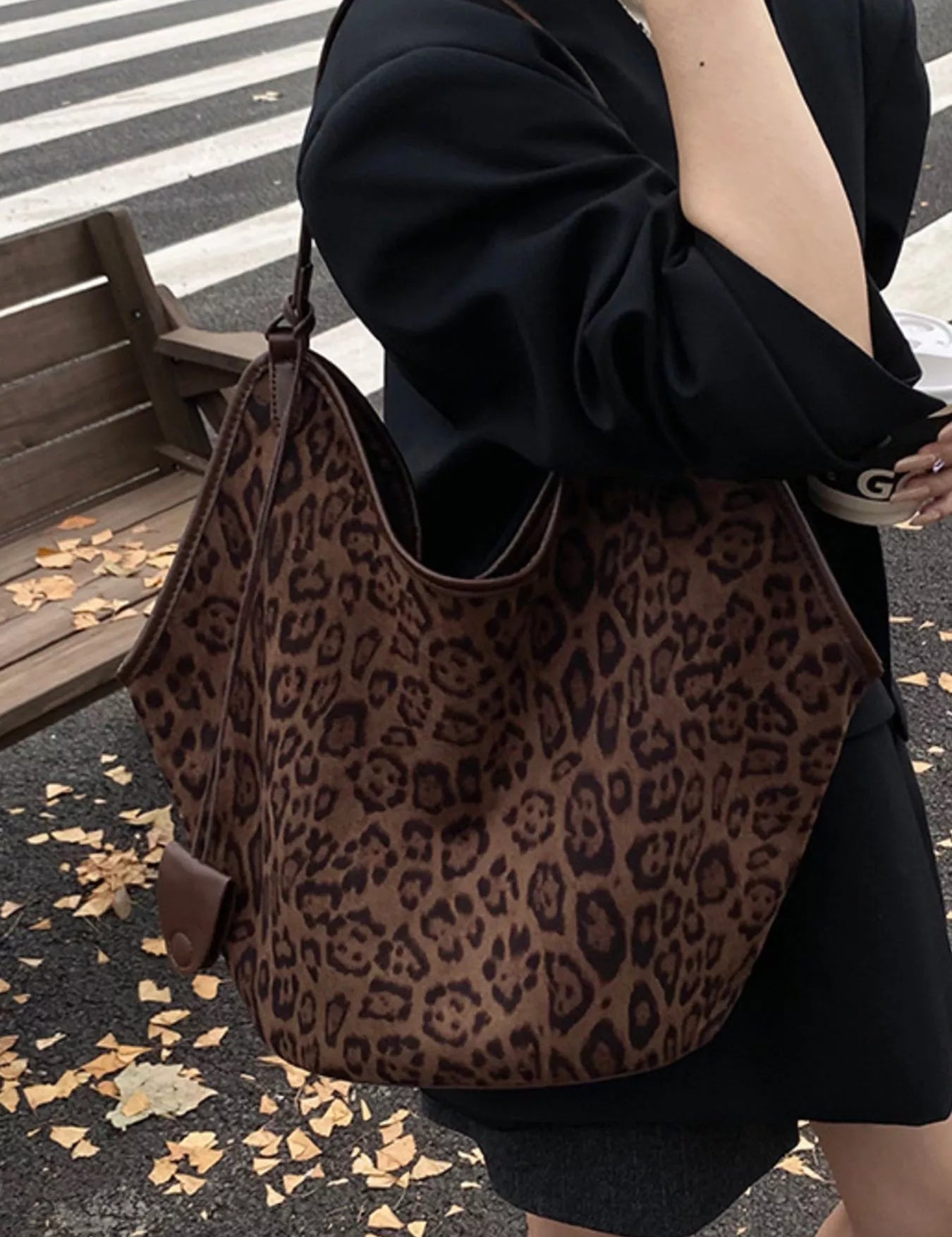 Leopard Print Large Tote Bag | Tote Bags Daverri Fashions