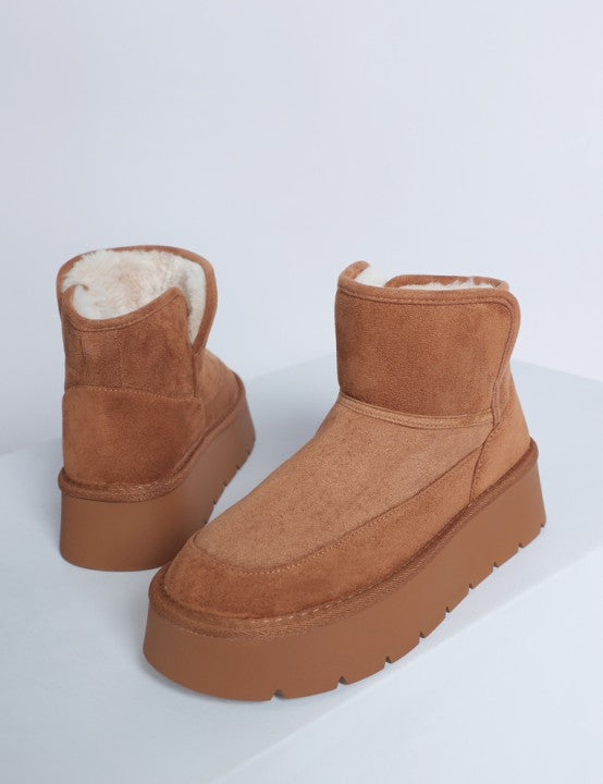Camel Holias Chunky Heeled Snow Boots | Boots Daverri Fashions
