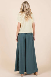 Mittoshop Pleated Wide Leg Pants | Pants Daverri Fashions