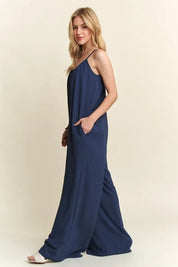 ADORA Wide Leg Casual Cami Jumpsuit | Daverri Fashions