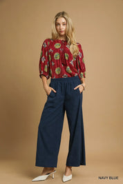 Umgee Wide-Leg Corduroy Pants | Daverri Fashions