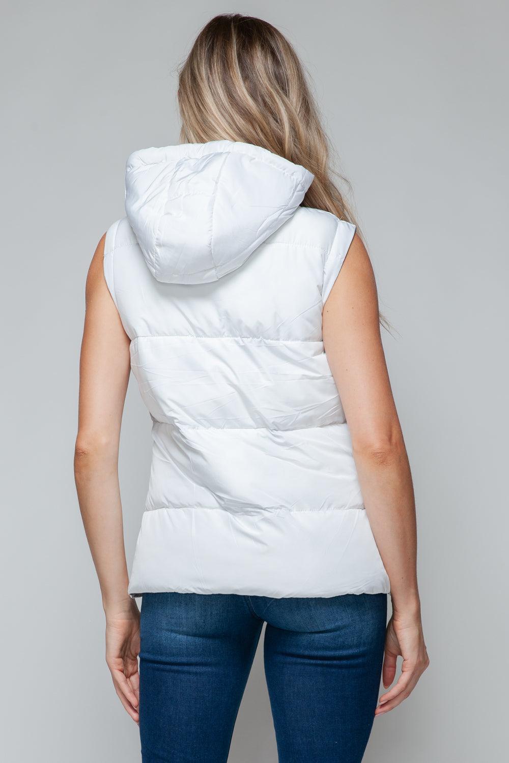 Hooded Zip Vest | Tops Daverri Fashions