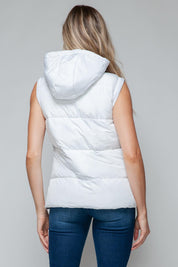 Hooded Zip Vest | Tops Daverri Fashions