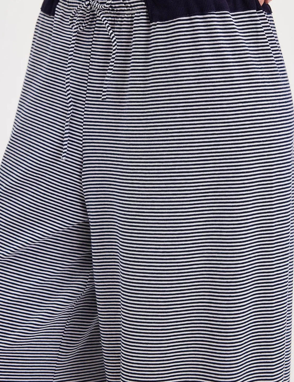 Drawstring Striped Wide Leg Pants | Loungewear Bottoms Daverri Fashions