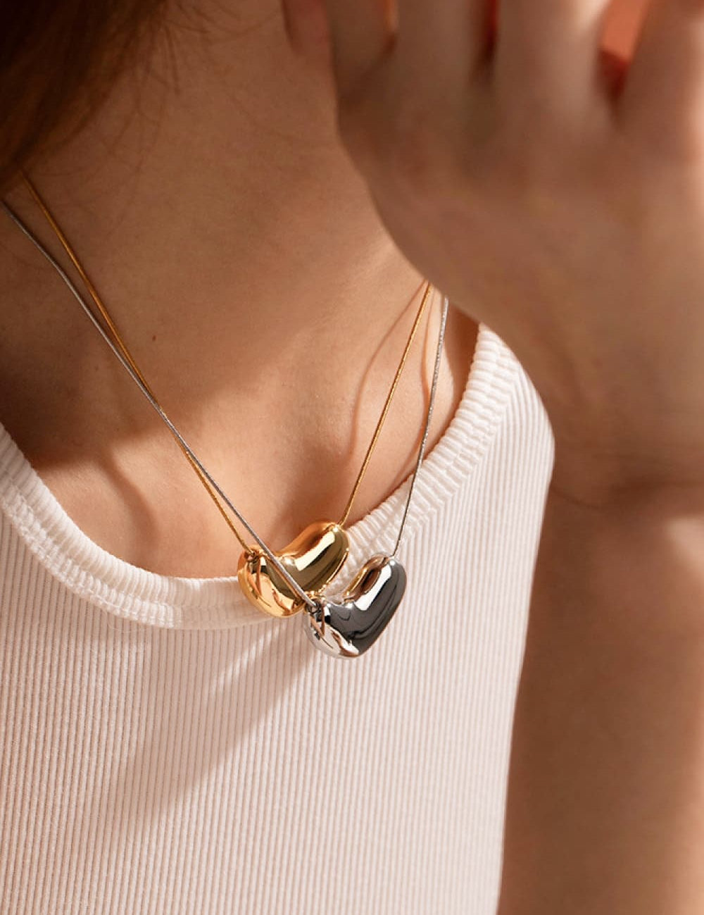 Heart Shape Pendant Necklace | Necklaces Daverri Fashions