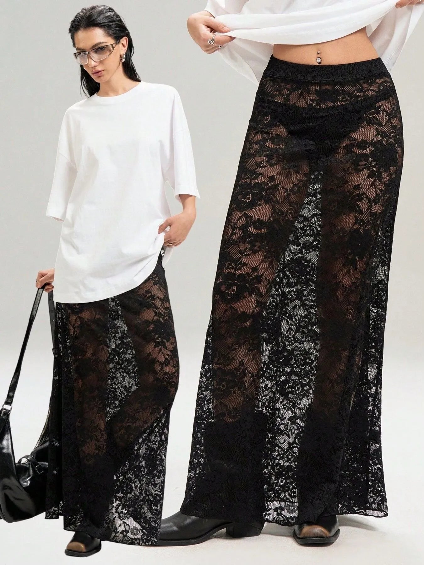 Lace Maxi Skirt | Skirts Daverri Fashions