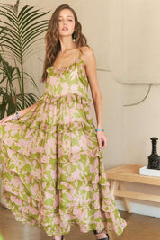 ADORA Ruffled Tiered Scoop Neck Cami Dress | Daverri Fashions