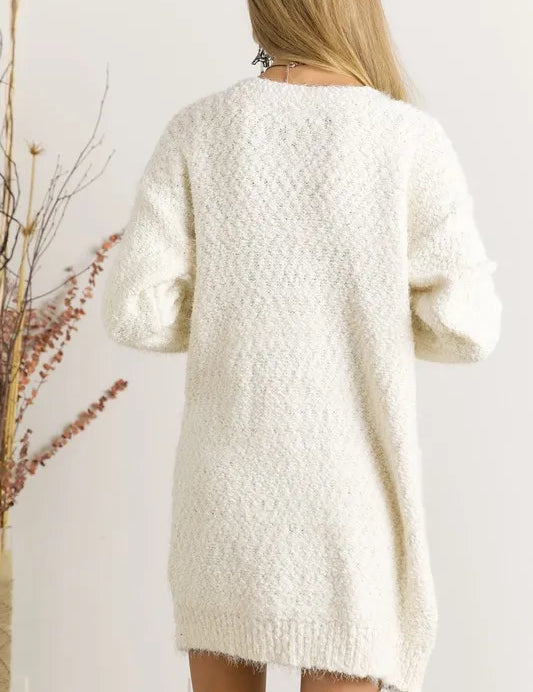 ADORA Comfy Fuzzy Sweater Cardigan | Cardigans Daverri Fashions