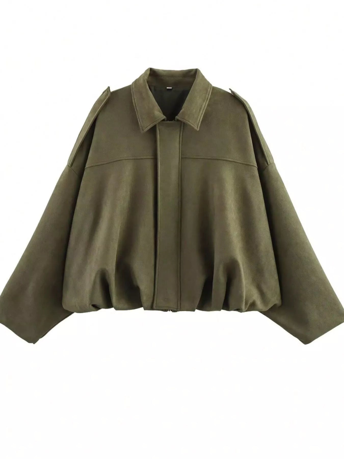 Zip Up Oversized Jacket | Jackets Daverri Fashions