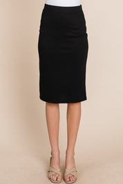 BOMBOM Elastic Waist Pencil Skirt | Daverri Fashions