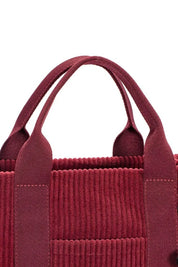 David Jones Corduroy Handbag Bag with Charm Details | Handbags Daverri Fashions