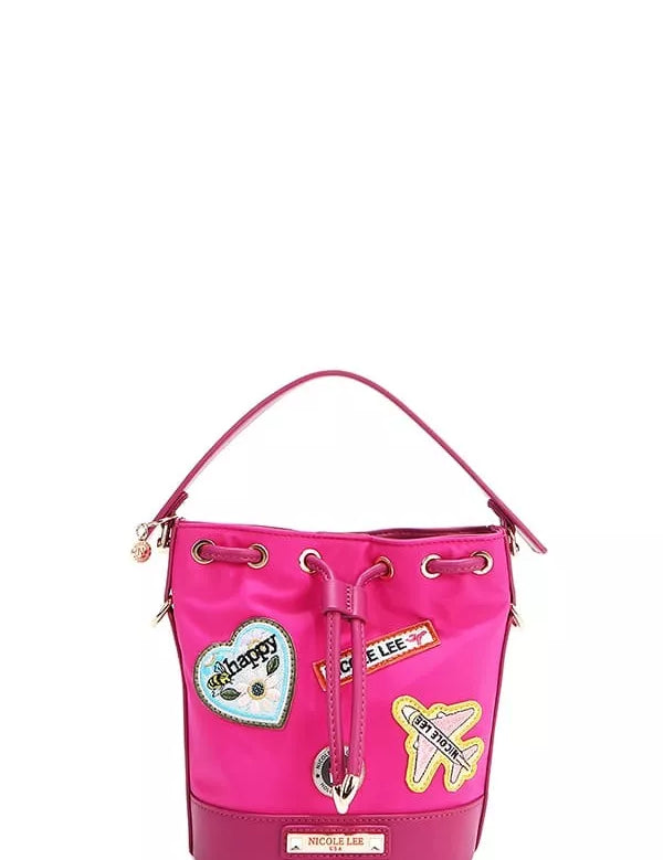 PLUM One Size Color Patch Bucket Bag | Handbags Daverri Fashions