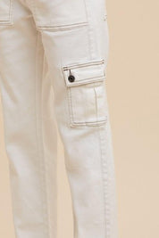 Annie Wear Straight Leg Jeans with Cargo Pockets | Jeans Daverri Fashions